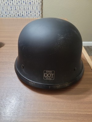 Black Matt Skull Cap Motorcycle Half Helmet By Kylin