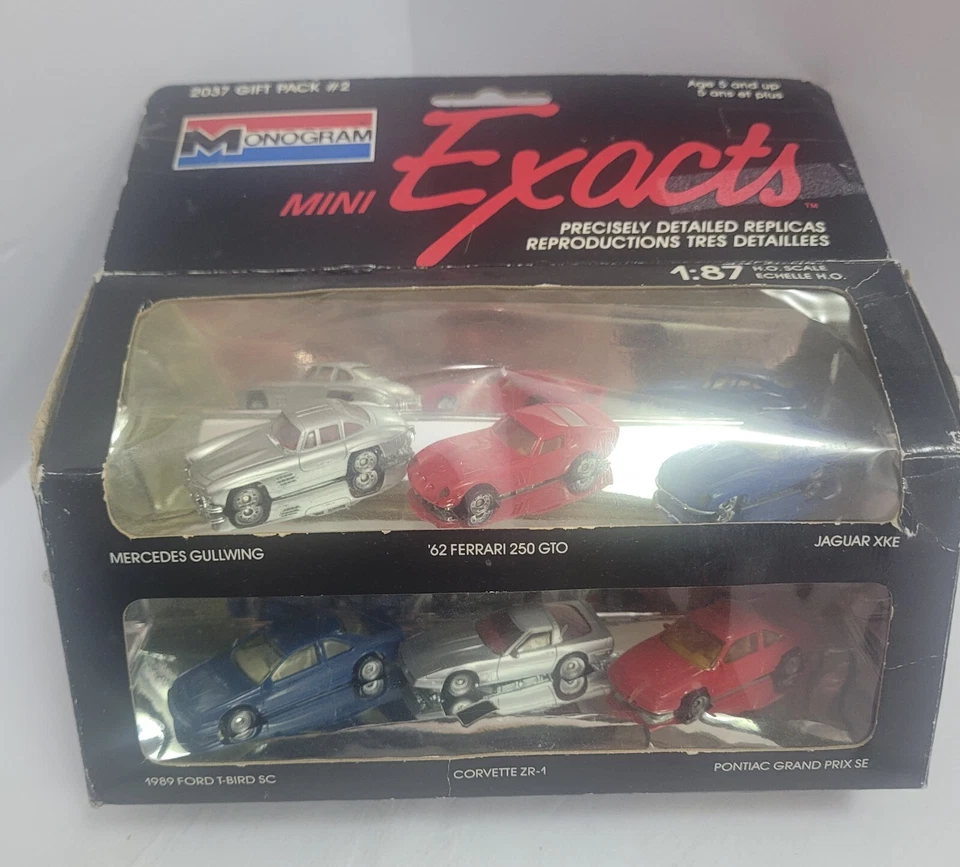 1/87 MONOGRAM Mini Exacts #2037 Mercedes Ferrari Jaguar Ford Corvette Pontiac  - Image 4 of 4