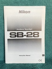 Original Nikon SB-28 Speedlight Instruction Manual Booklet Guide EXC