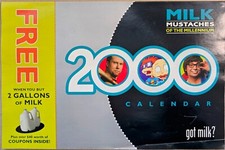 Milk Mustaches Of The Millennium 2000 Calendar Austin Powers, Tony Hawk Vintage