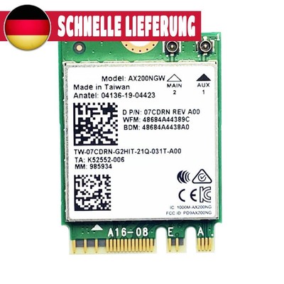 AX200NGW WiFi 6 Adapter Bluetooth-compatible Wireless M.2 Network Card for Intel