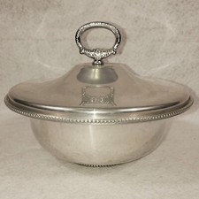 Vintage BW Buenilum Serving Dish Aluminum Bowl with Lid Made in USA 9" Diameter