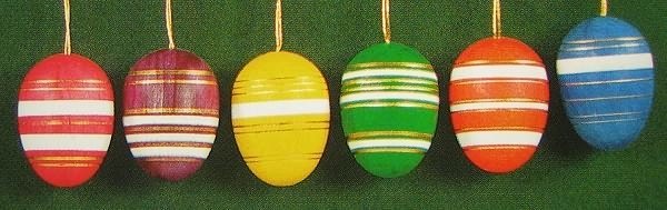 Six Colorful Glistening Eggs German Ornaments ORD224X313 | eBay