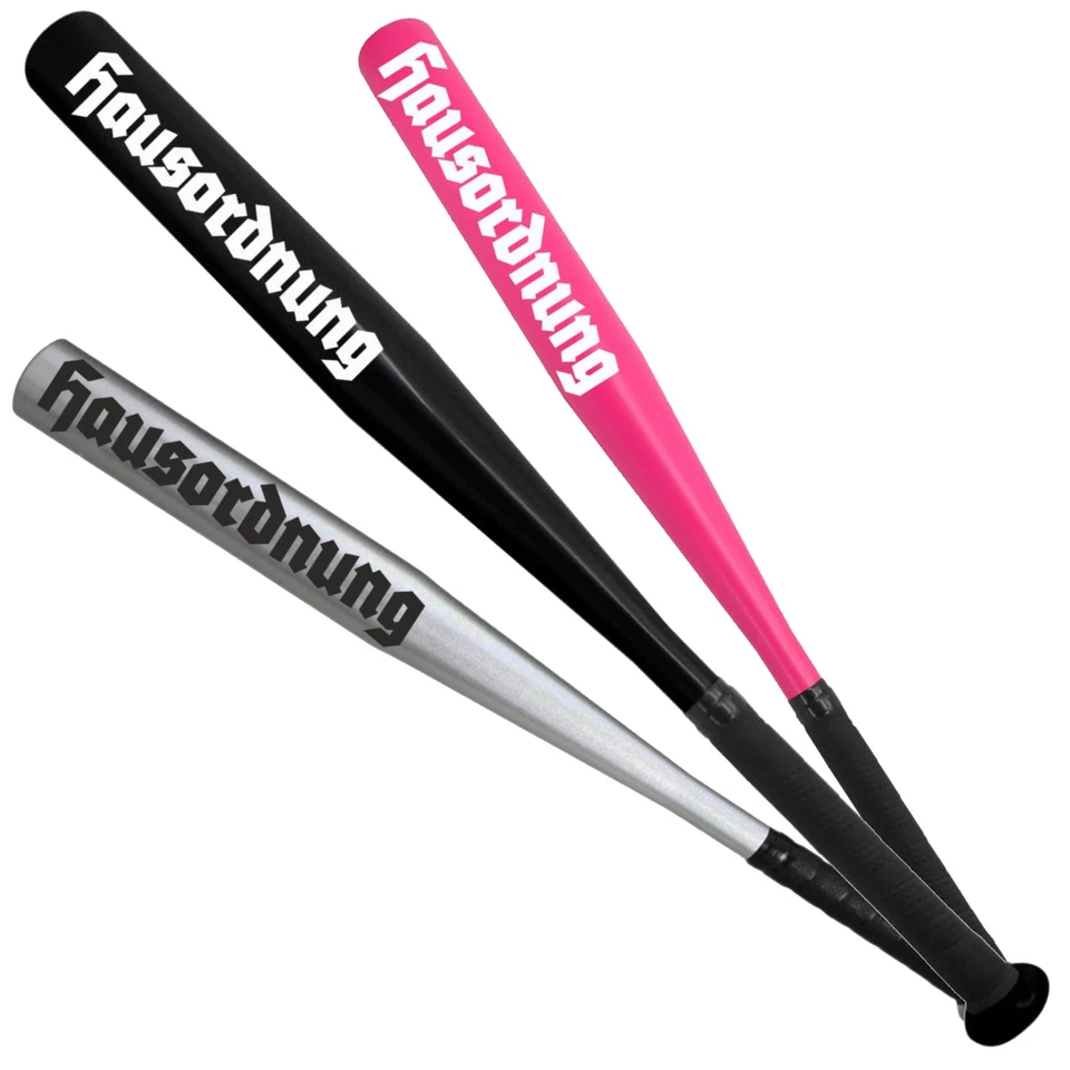 NO FACE NO NAME Baseballschläger Hausordnung schwarz silber pink Keule Alu lustig originell
