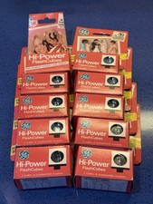 GE Hi-Power Flash Cubes Original Dealer Boxes, 10 Packs, 20 cubes, 80 flashes 
