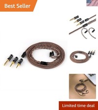 High Purity 32AWG OFC IEM Cable - Tangle-Free, 3-in-1 Detachable Audio Solution