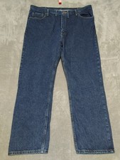 Wrangler Jeans Mens 44x32 Regular Fit Great Condition Dark Wash Blue