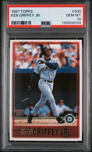 1997 Topps Ken Griffey Jr #300 PSA 10 Mariners HOF MVP