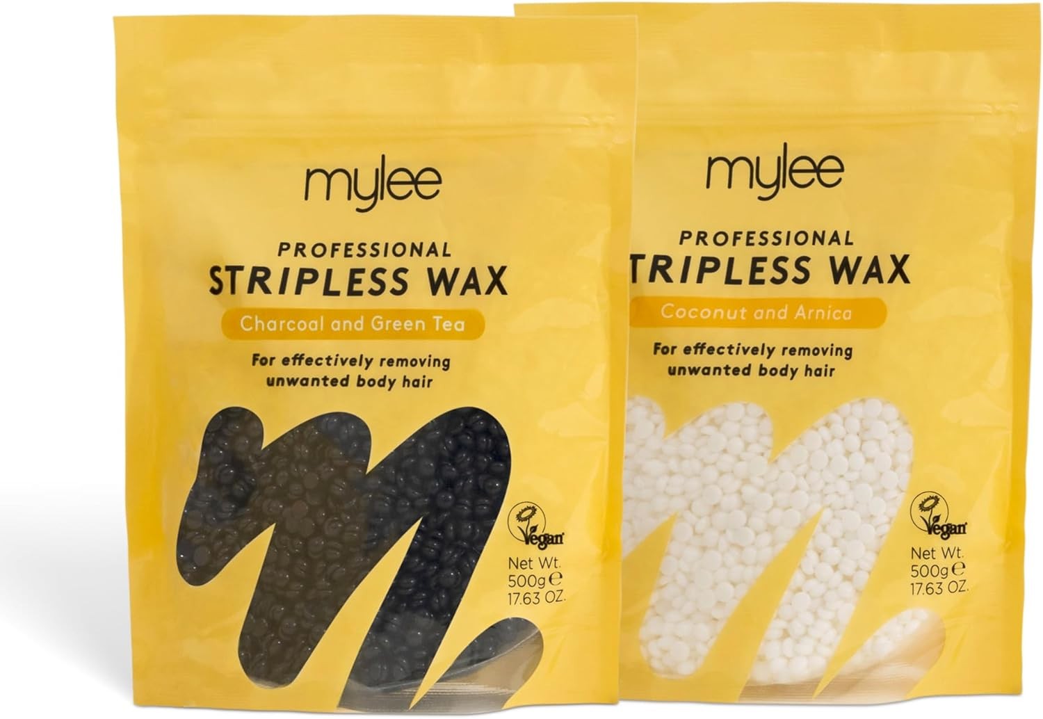 Mylee Professional Hard Wax Beads 500g, Stripless Depilatory Waxing Pellets...