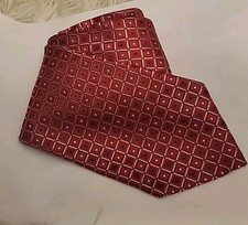 100% Silk Jones New York tie, Red 58"×4" Made in USA
