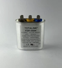 Totaline P291-0554 5+5 MFD Oval Dual Run Capacitor 370/440VAC HVAC thumbnail 2