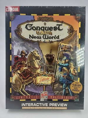 Vintage 1996 PREVIEW Conquest of the New World CDRom Video Game Interplay SEALED
