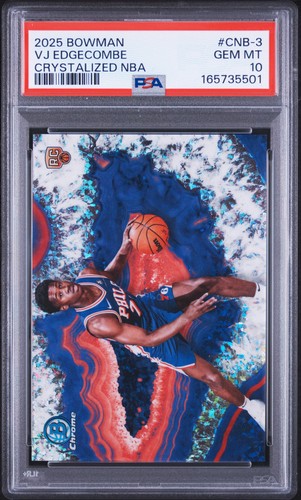 2025 BOWMAN CHROME CRYSTALIZED NBA #CNB-3 VJ EDGECOMBE PSA 10