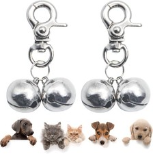 Bells for Dog Collars - 2 Pack Pet Hanging Ring Bell Accessories for Dog Cat,
