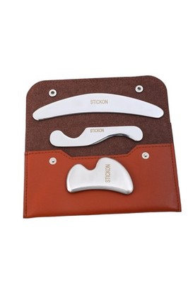 Stickon Stainless Steel Gua Sha 3 In 1 Muscle Scraper Tool Set Kit Scraping
