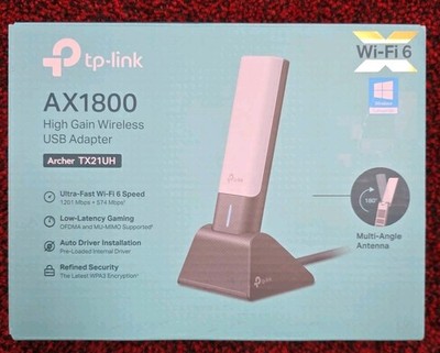 TP-Link AX1800 WiFi 6 USB Adapter for Desktop PC (Archer TX21UH) Wireless