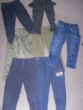 KIDS BOYS JOBLOT MIXED CLOTHING BUNDLE HOLIDAY JOGGING BOTTOMS JEANS  6 TO 7 YR