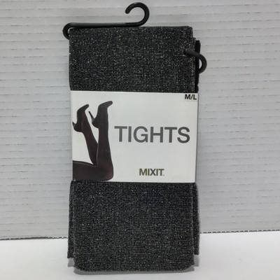 Mixit Women s Black Sparkly Tights Size M/L NWT JCPenney Pantyhose