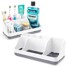 Bathroom Counter Organizer and Storage, 7 Slots Detachable Toothbrush Holders...