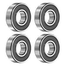 Image of 4Pcs 6001-2RS Deep Groove Ball Bearing, 12x28x8 mm Double Rubber Seal Bearing
