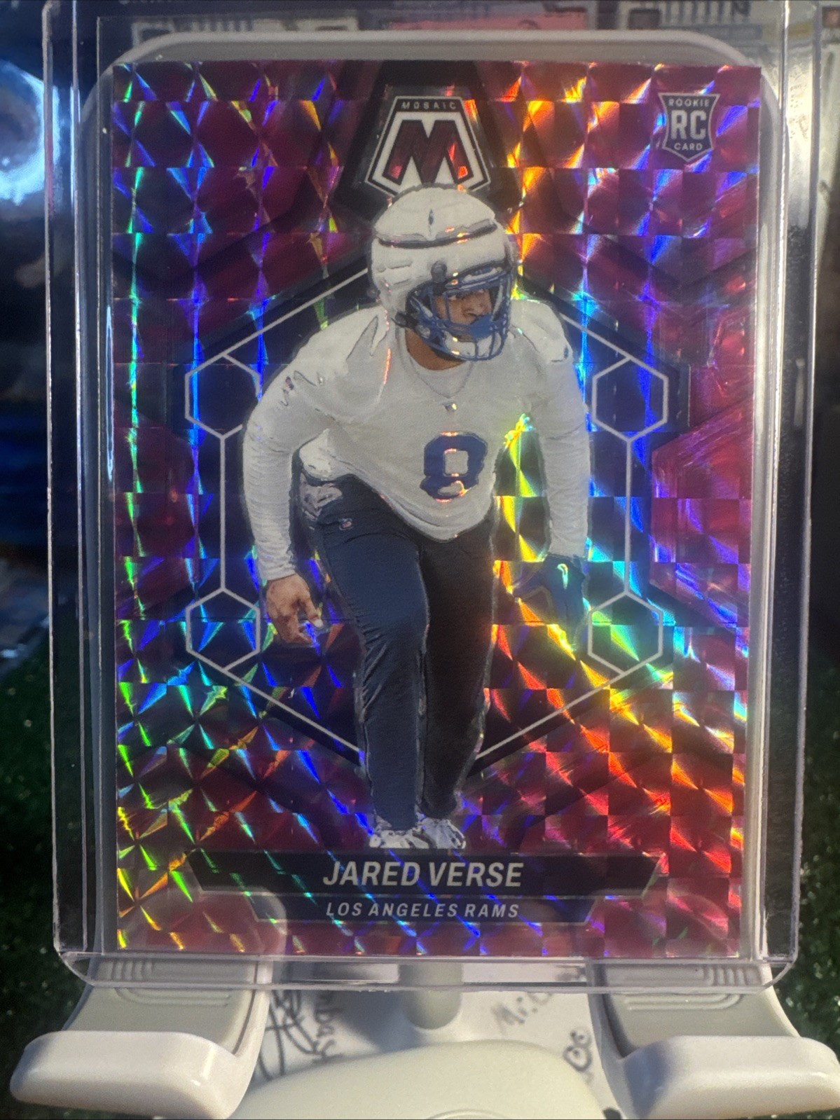 2024 Panini Mosaic - Rookies Jared Verse #319 Camo Pink Mosaic Prizm (RC)