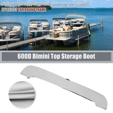 Bimini Top Storage Boot Cover with Light Hole Boat Light Gray 97"-103" Width