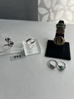 VTG COSTUME (6) & STERLING SILVER (2) RING LOT Of 8 CAROLYN POLLACK MASONIC FAIR