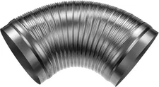 8" Flexible Aluminum Duct Connector Dryer Vent Hose w/ Steel Ends (0.82–1.64ft)