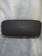 Columbia brand medium eyeglass case hard clamshell trapezoid shape