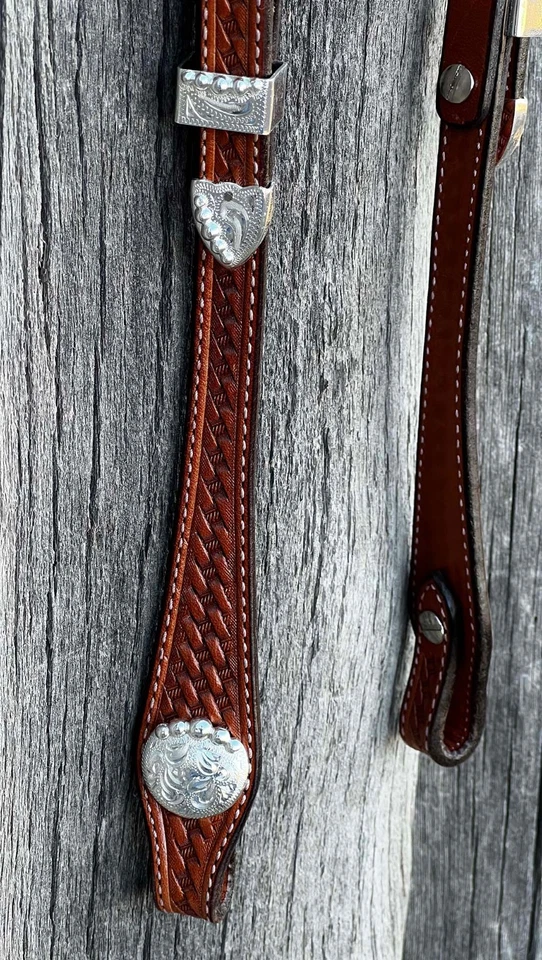 Beautiful SILVER SLIDING EAR HEADSTALL By Hansen Of CA - Image 4 of 4