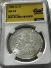 ⚡️1884 CC Carson City Morgan Silver Dollar $1 NGC MS 64⚡️