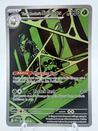 Pokemon Team Rocket's Spidops - 187/182 - SV10: Destined Rivals (DRI)