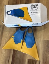 Churchill Makapuu Floating Swim Fins Blue Yellow Medium Large ML Bodyboard Pair