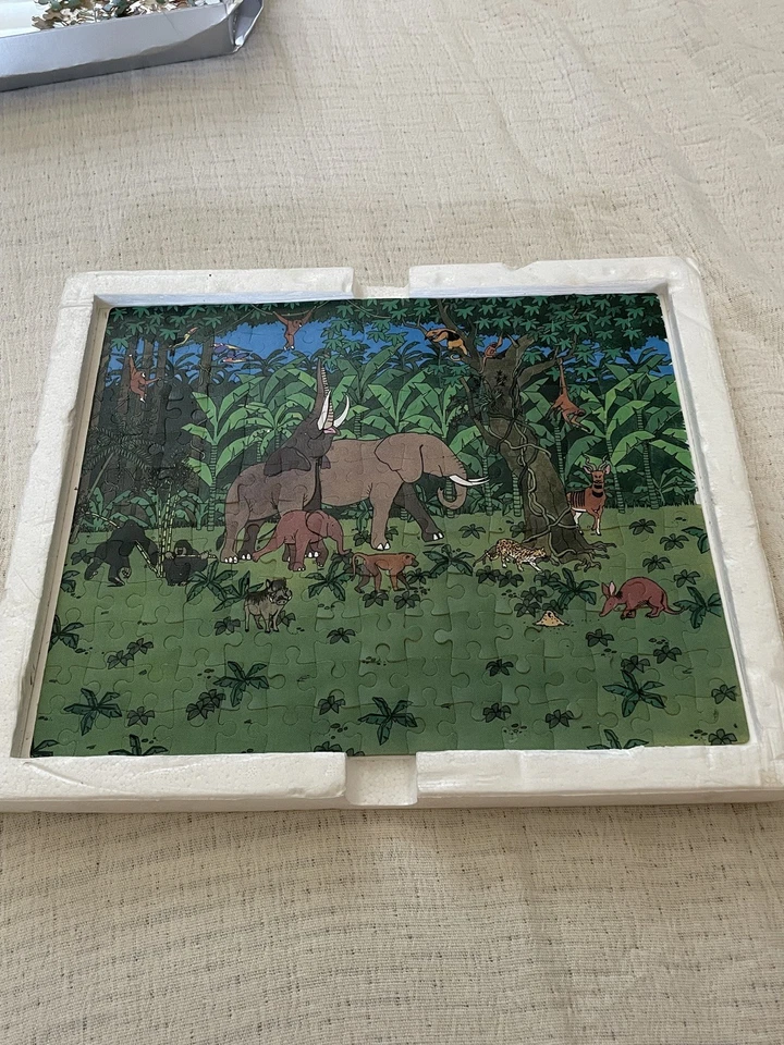 Lote de 2 Póster Retro Rompecabezas 3D Animales Safari Selva Años 80 De Colección  Foto 4 de 4