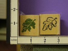 leaves set of 2 rubber stamps 32a