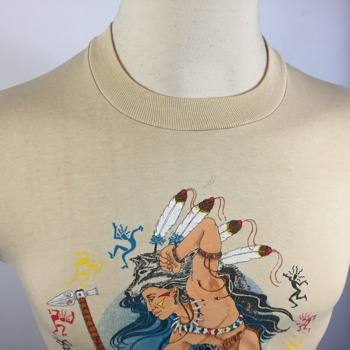 Vintage 80s 90s Indian Cheif Tribal Rain Dance Southwest Navajo