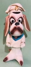 Vintage Leather Navy Hound Dog Plush in Sailor Suit 7" Tall, Rare