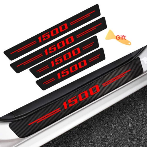 4x Car Accessories Door Sill Step Plate Scuff Cover Protector For Ram 1500 Truck - Image 2 of 4