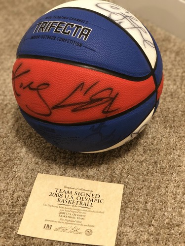 08 Usa Olympic Mens Team Basketball Autographed Nba Lebron James Ebay