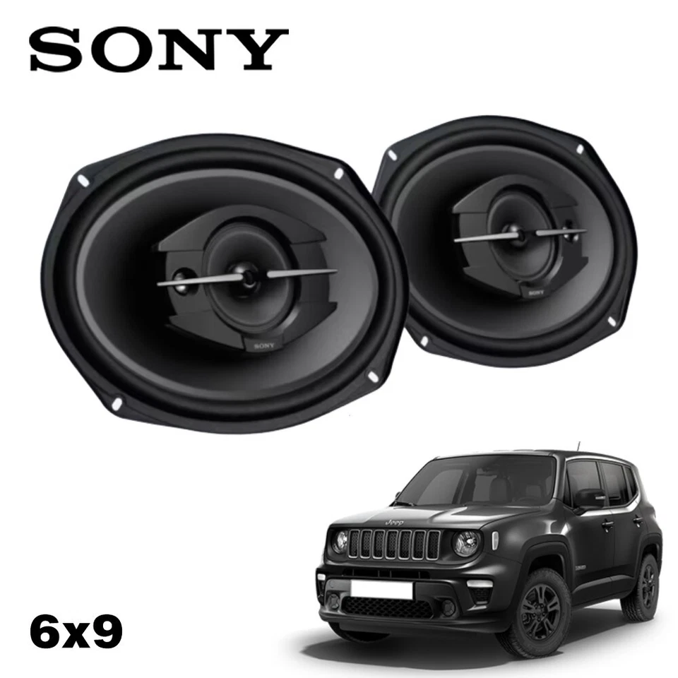 Kit 3 Voies Haut-Parleurs Sony Antérieurs Ou Postérieurs 6x9 Pour Jeep Renegade - Photo 1/4