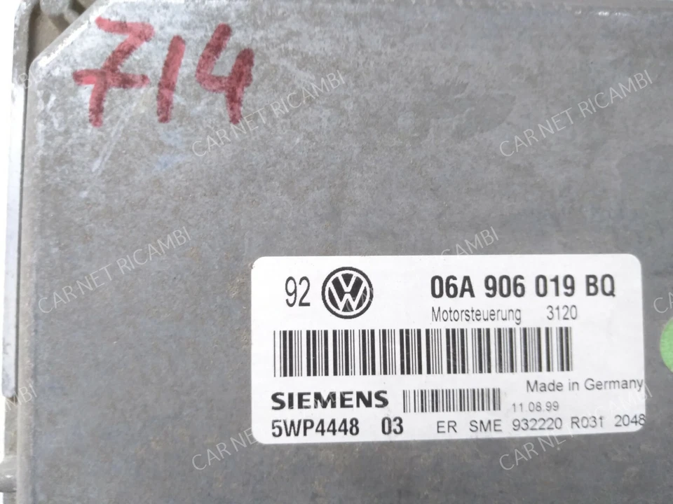 06A906019BQ SIEMENS SIMOS 2.1 5WP4448 CENTRALINA MOTORE VW GOLF 4 BORA 1.6 BZ - Immagine 2 di 4