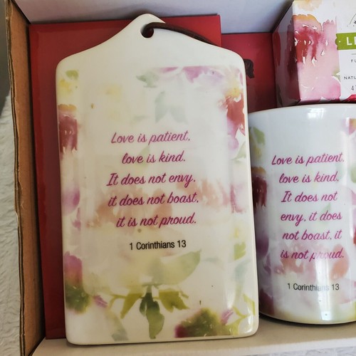 Geschenkset Daily Blessings Tea - 4 Zitronenteebeutel Plakette & Becher Neu in offener Box - Bild 2 von 4