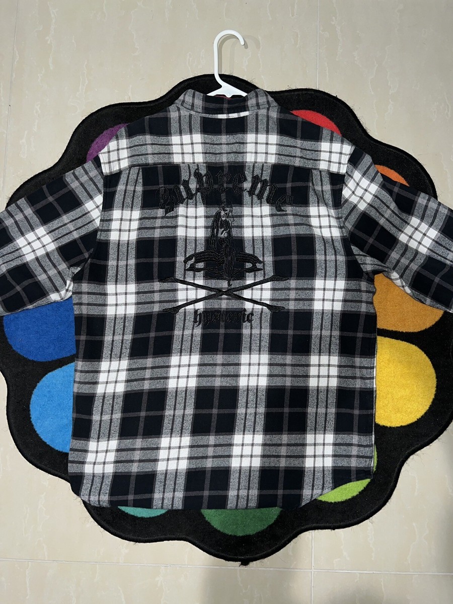 Hysteric Glamour x SUPREME SS'21 Black Plaid Flannel Shirt Hysteric Glamour x SUPREME SS'21 Black Plaid Flannel Shirt