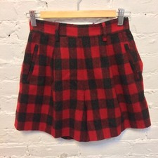 The Limited VTG 80s high waist shorts red check wool size 4