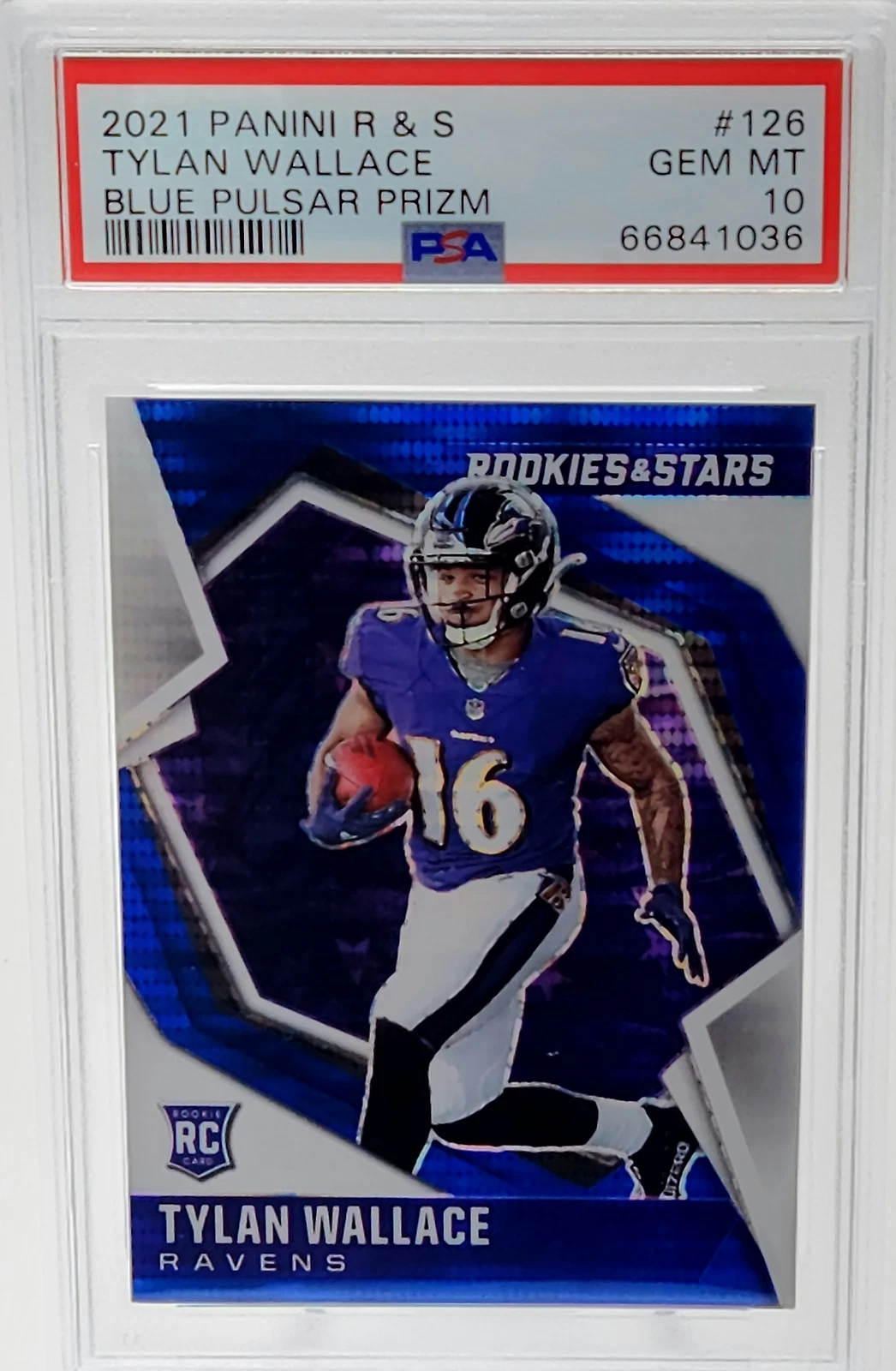 Tylan Wallace Panini Rookies & Stars #126 Blue Pulsar Prizm