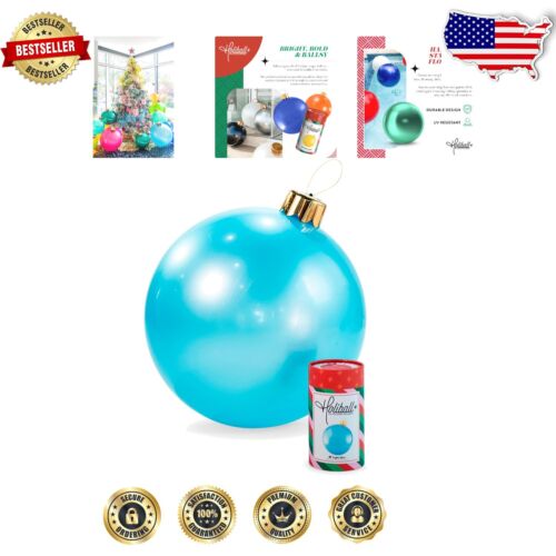 Reusable 30-Inch Inflatable Ornament – Bright Light Blue, Ideal for Any Setup