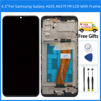 For Samsung Galaxy A03s A037F SM-A037M/DS LCD Touch Screen Replacement Frame