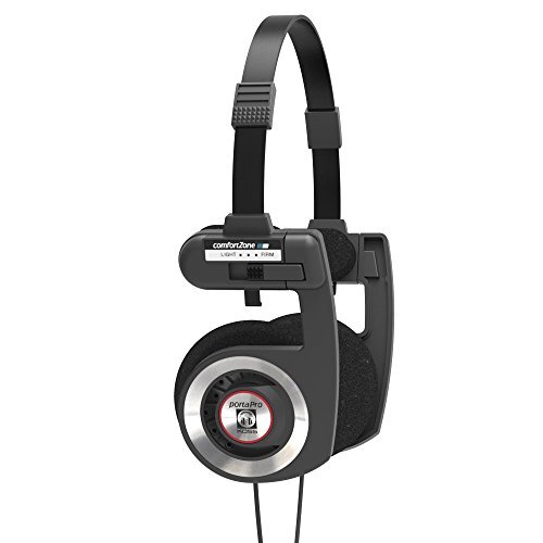 Porta Pro Black On Ear Headphones with Case Black