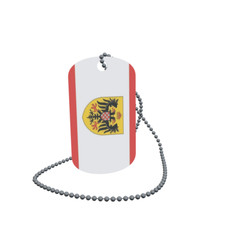 Dog Tag Flag Kr v Dog Tag Aluminium 30 x 50mm