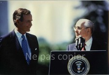 GORBATCHEV BUSH 1990 WASHINGTON USA